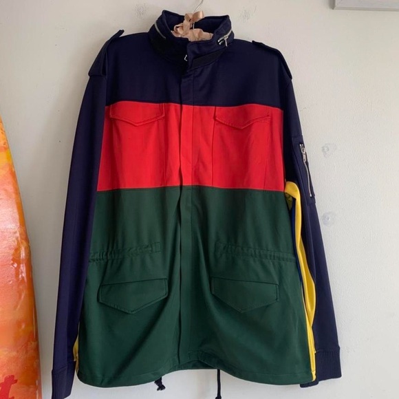 Opening Ceremony Jackets & Blazers - Opening Ceremony Color-block Cargo Jacket